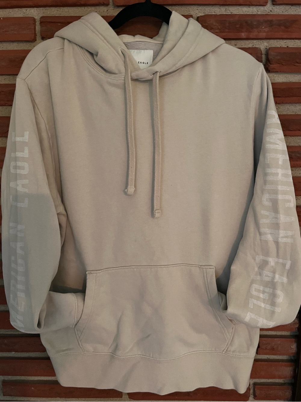 American Eagle Outfitters Light Beige Pullover Hoodie